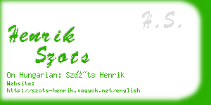 henrik szots business card